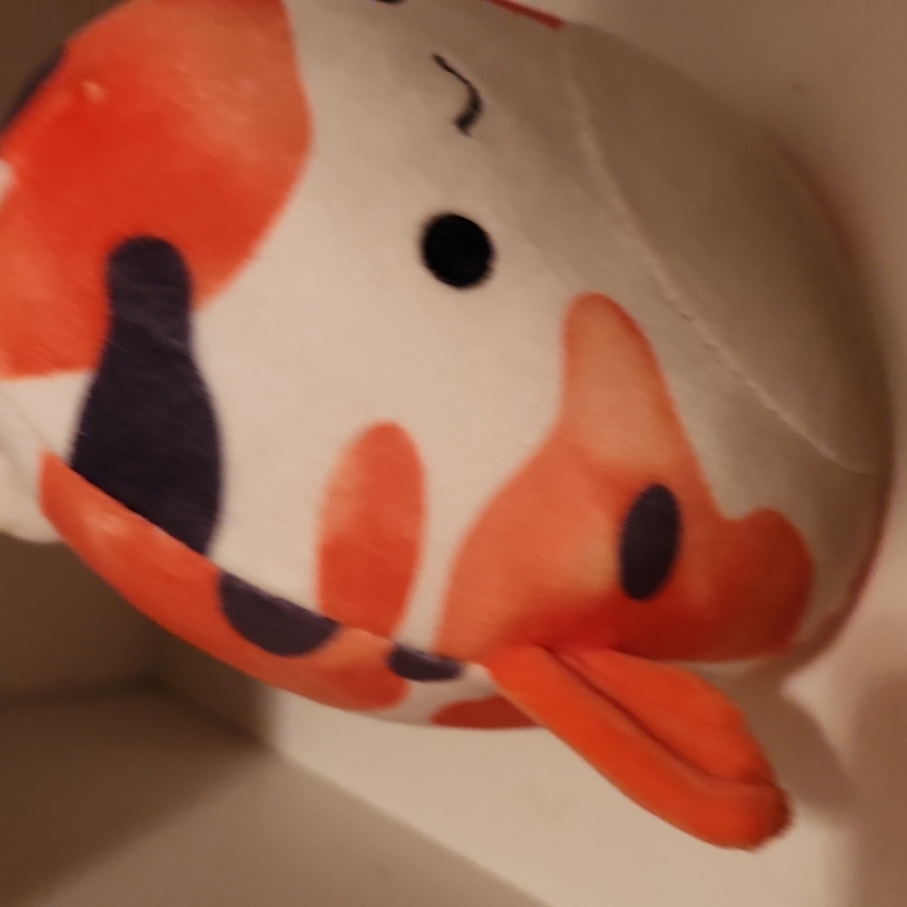 Squishmellow Cute Small Orange and White Koi Fish Plush Toy - Picture 7 of 7
